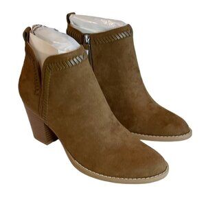 DV8 Dolce Vita Women's Jace Bootie BrownWhipstitch Boots Heeled Size 7.5 NWT
